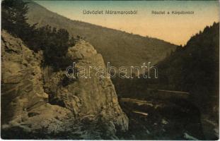 Máramaros, Maramures; Üdvözlet a Kárpátokból. Berger Miksa utóda kiadása / mountain pass, road