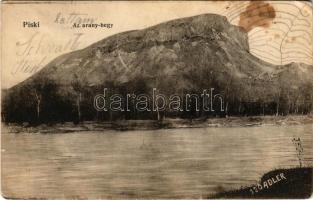 1912 Piski, Simeria; Arany-hegy. Adler Arthur kiadása / Uroi mountain (fl)