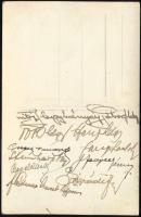 ca 1940 Vitéz Nagybányay Gábor főhadnagy és tiszt társai aláírt fotólap