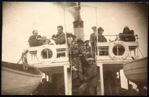 ca 1910 Balatonfüred Helka gőzös BH. fotólap