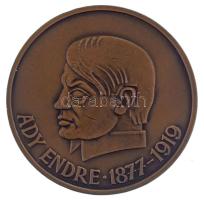 DN "Ady Endre 1877-1919" kétoldalas bronz emlékérem (60mm) T:AU,XF karc, ph.