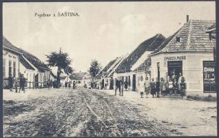 Sasvár with the shop of Imrich Moro