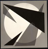 cca 1930 Konstruktív, vintage fotogram, ezüstbromidos fotópapíron, jelzés nélkül, 14,5×14,5 cm