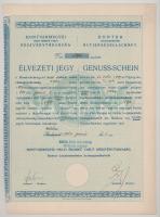 1940. Pozsony "Hontvármegyei Helyi Érdekű Vasút Rt." élvezeti jegye T:AU