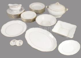 Zsolnay tollazott mintás 8 személyes 31 részes étkészlet, jelzett, hibátlan.