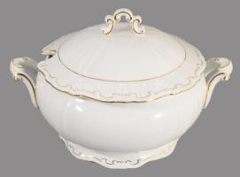 Zsolnay tollazott mintás 8 személyes 31 részes étkészlet, jelzett, hibátlan