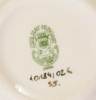 Zsolnay pillangó mintás teafilter tartó, jelzett, hibátlan, 8,5x11 cm