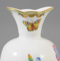 Herendi Viktória mintás váza, jelzett, hibátlan, m: 19,5 cm