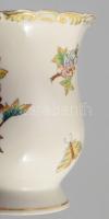 Herendi Viktória mintás váza, jelzett, minimális aranykopással, m: 12 cm