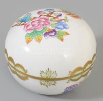 Herendi Viktória mintás bonbonier, jelzett, minimális kopással, d: 9,5 cm