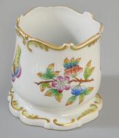 Herendi Viktória mintás cigarettatartó, jelzett, kis kopással, m: 7 cm