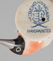 Herendi szarka, jelzett, kézzel festett, hibátlan, m: 5 cm