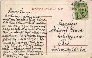 1912 Marosvásárhely, Targu Mures; Széchenyi tér, Bodor kút, piac, Adi Árpád Kossuth nyomdája. W.L. B...