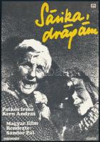 1971 Sárika, drágám, rendezte: Sándor Pál, szereplők: Patkós Irma, Kern András, Koltai Róbert, filmplakát, villamosplakát, papír, jelzés nélkül, Játékkártyagyár, 67×47 cm