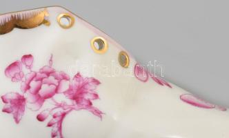 Herendi lila pillangó mintás cipő, jelzett, hibátlan, h: 10,5 cm