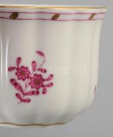 Herendi Apponyi lila mintás edény, jelzett, hibátlan, 6x4,5 cm