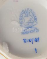 Herendi Apponyi lila mintás edény, jelzett, hibátlan, 6x4,5 cm