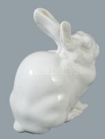 Herendi nyúl figura, jelzett, hibátlan, m: 13,5 cm