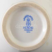 Herendi zöld virágmintás teás kanna, jelzett, hibátlan, m: 16 cm