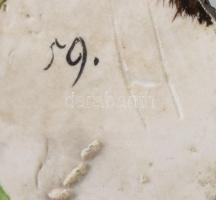 cca 19.sz. első fele, Zsánerfigura, számozott, hiánnyal, feje ragasztott, m: 11,5 cm