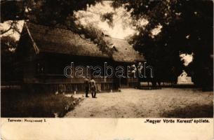 Magyar Vörös Kereszt épülete. Tervezte Medgyaszay. József főherceg vezérezredes erdélyi hadikiállítása. Herbts mélynyomása / WWI Austro-Hungarian K.u.K. military exhibition, forester's house (EB)