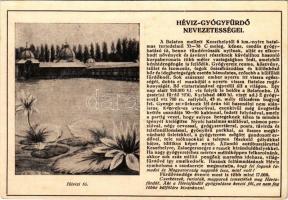 Hévíz, Város nevezetességei: Hévizi tó. Farkasfalvi Kornél kiadása