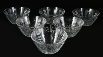 Olasz 6 darabos bólés tál készlet, dobozában, d: 12 cm