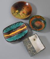 4 darab retro iparművész tárgy, Komlós, Sarkadi, Mihály Béla.