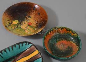 4 darab retro iparművész tárgy, Komlós, Sarkadi, Mihály Béla