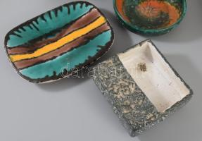 4 darab retro iparművész tárgy, Komlós, Sarkadi, Mihály Béla