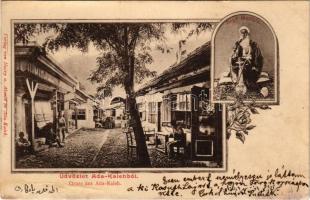 1904 Ada Kaleh, Török kávéház, bazár, vízipipázó Bego Mustafa (Kossuth Lajos megmentője). Hairy és A...