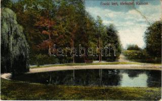 Kalocsa, Érseki kert, tórészlet. Jurcsó Antal kiadása (ázott / wet damage)