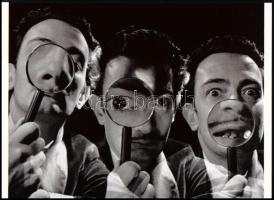 cca 1939 Dali, Salvador (1904-1989) katalán- spanyol szürrealista festőművész orra, szeme, szája felnagyítva, 1 db modern nagyítás, jelzés nélkül, 15x21 cm