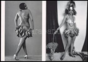 "Banánszoknyás táncosnők", az esernyős felvétel Berlinben készült Balázs Sándor műtermében (1926); a másik felvételt Willinger László készítette Hollywoodban (1927), 2 db modern nagyítás, jelzés nélkül, 21x15 cm