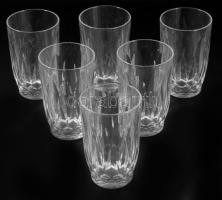 Francia 6 darabos vizes pohár készlet, m: 11 cm