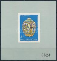 1968 Küldöttközgyűlés ajándék blokk 0624 sorszámmal luxus minőség (60.000) / Philatelic congress sou...