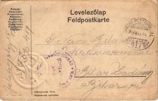 1917 A Magyar királyi Nagyváradi 4. Honvéd gyalogezred a világháborúban. Dombornyomott / WWI K.u.K. ...