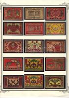 1900-1910 Denevér motívum gyufacímke-gyűjtemény, 15 klf / Fledermaus, 15 versch. Zündholzetiketten