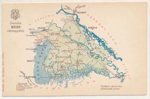 Moson vármegye térképe. Kiadja Károlyi Gy. / Map of Moson county (EK)