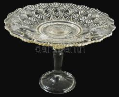 ca 1920 Isten áldd meg a magyart feliratos, magyar címeres süteménykínáló. d: 28 cm Hibátlan