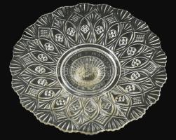 ca 1920 Isten áldd meg a magyart feliratos, magyar címeres süteménykínáló. d: 28 cm Hibátlan