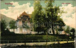 1907 Fenyőháza, Lubochna; Fürdő szálloda. Ébenhő Károly kiadása / spa hotel, villa (ázott / wet dama...