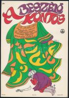 Novák Henrik (1938-): A beszélő köntös, filmplakát, villamosplakát, papír, jelzett a plakáton. Offset-nyomda. 23,5x17 cm