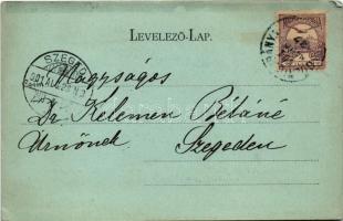 1901 Gölnicbánya, Göllnitz, Gelnica; látkép este holdfényben. Breitner Mór kiadása / general view at...