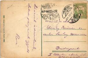 1907 Lőcse, Levoca; Megyeháza és Honvéd szobor / Regierungsgebäude und Honveddenkmal / county hall, ...