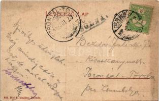 1908 Zsolna, Sillein, Zilina; Fő tér, Steiner József-féle vendéglő és kávéház, szálloda, piac. Biel ...