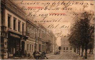 1908 Rimaszombat, Rimavská Sobota; Erzsébet tér, Pick Jakab bútor áruháza, üzletek. Lévai Izsó kiadá...