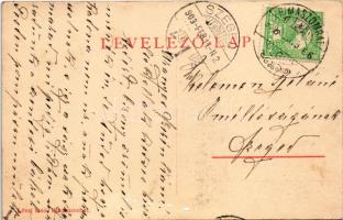 1908 Rimaszombat, Rimavská Sobota; Erzsébet tér, Pick Jakab bútor áruháza, üzletek. Lévai Izsó kiadá...