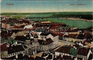 1917 Pozsony, Pressburg, Bratislava; látkép, zsinagóga. Vasúti levelezőlapárusítás 47. sz. 1916. / g...