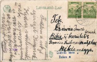 1917 Pozsony, Pressburg, Bratislava; látkép, zsinagóga. Vasúti levelezőlapárusítás 47. sz. 1916. / g...